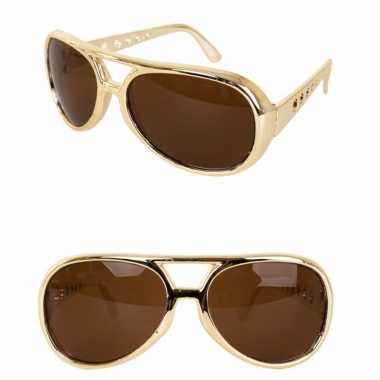 4x stuks gouden elvis verkleed bril